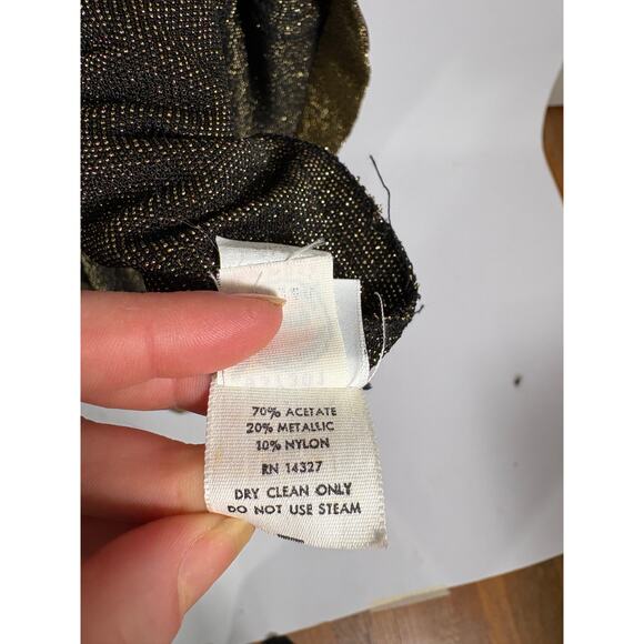 1970s Halston Metallic Gold Lurex Caftan Dress - Picture 9 of 9